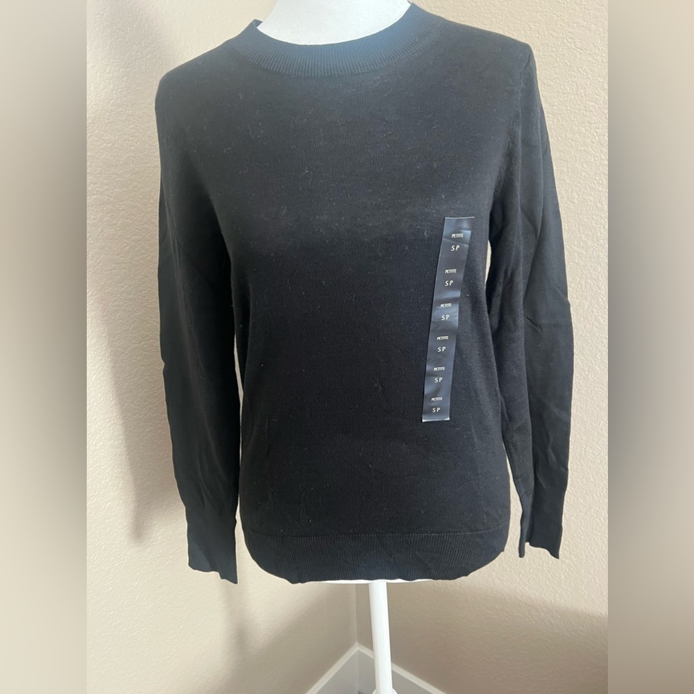 BANANA Republic jet black pull over size petite small